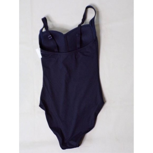 SEA LEVEL Twist Front One-Piece Swimsuit Navy Blue 4 - Picture 8 of 9